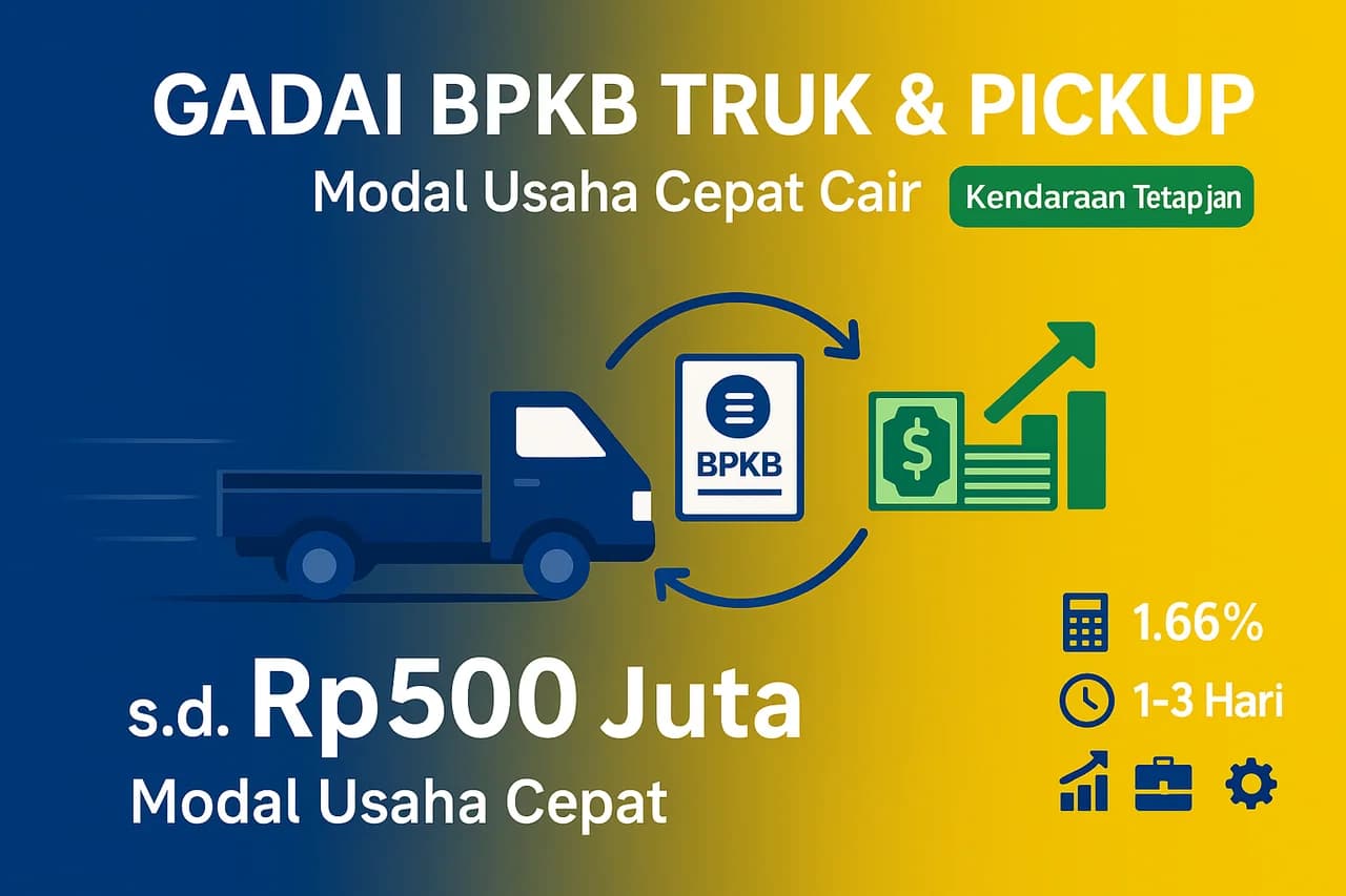 Cara Gadai BPKB Truk dan Pick Up di Adira Finance untuk Modal Usaha
