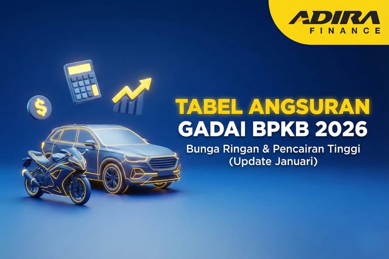 Tabel Angsuran Gadai BPKB Adira Finance 2026 (Bunga Ringan)